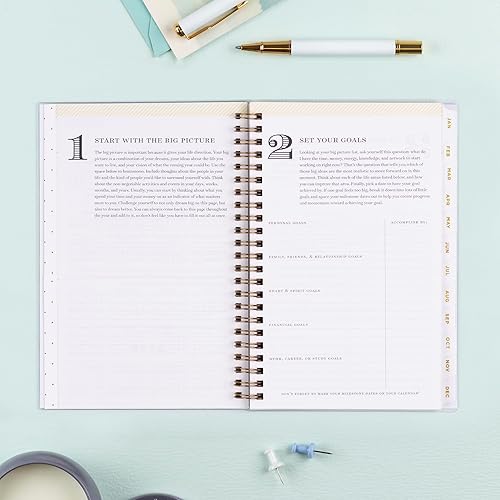 Miniatura 6 de Blue Sky Day Designer - Agenda semanal y mensual 2024, 5 x 8 pulgadas, cubierta esmerilada, encuadernado con alambre, azulejos (101410-24)