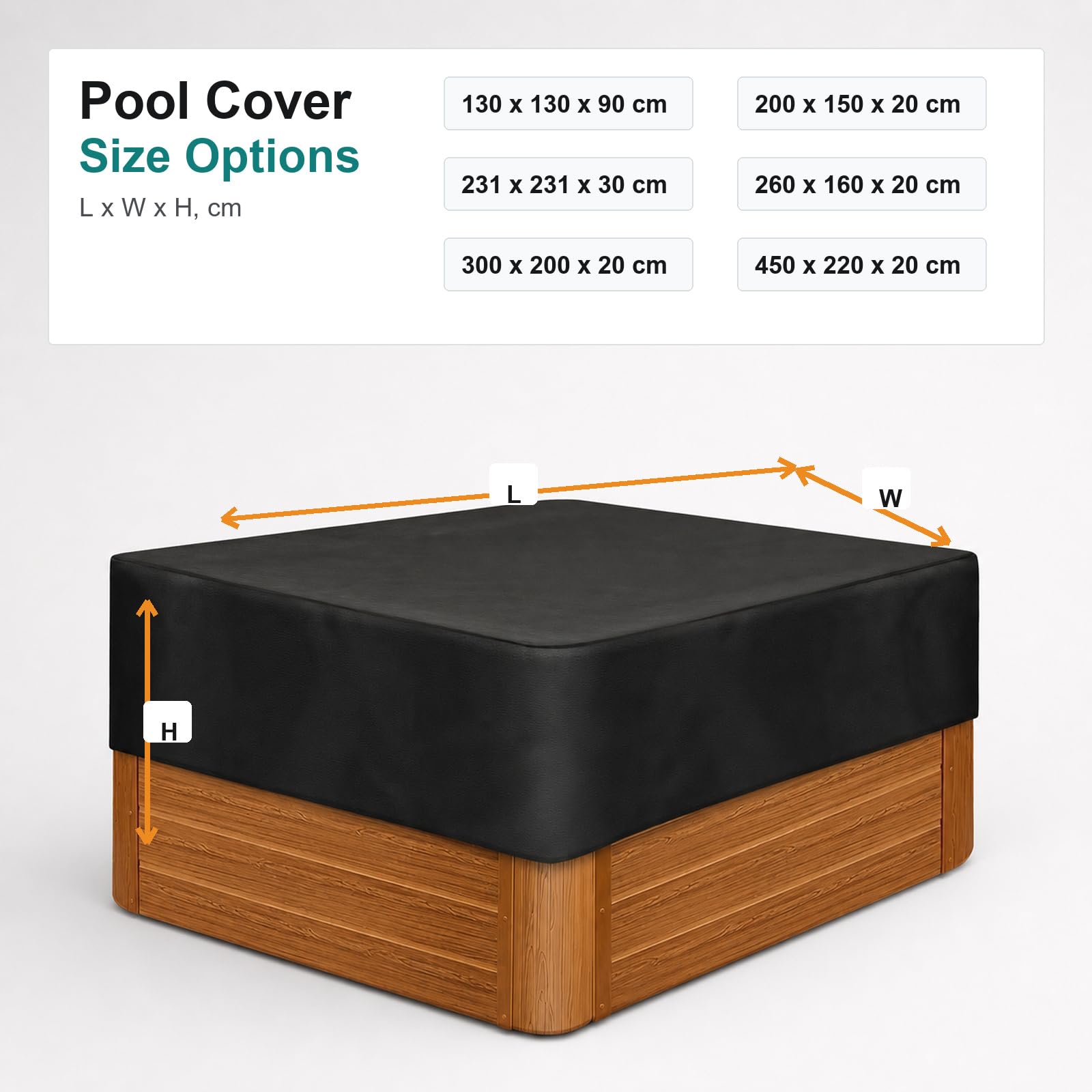 BâChe Protection pour Piscine,Couverture De Piscine,BâChe Piscine,BâChe De Protection pour Piscine,BâChe Piscine Rectangulaire,Couverture pour Piscines Rectangulaires