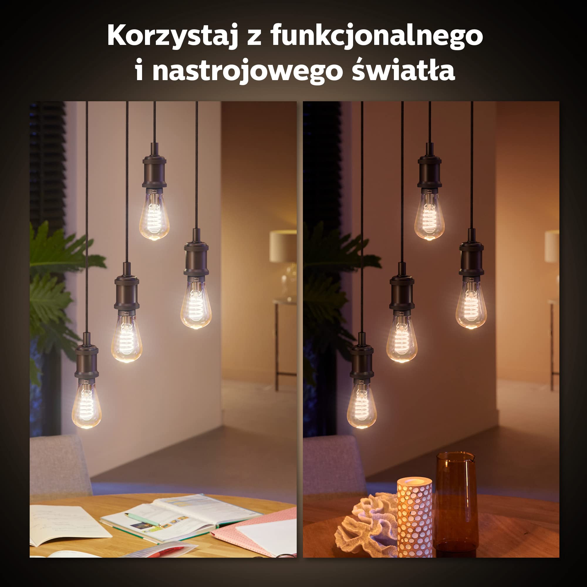 Philips Hue White Ambiance, ampoule LED connectée E27 Filament ST64, compatible Bluetooth, fonctionne avec Alexa, Google Assistant et Apple Homekit (Lot de 2)
