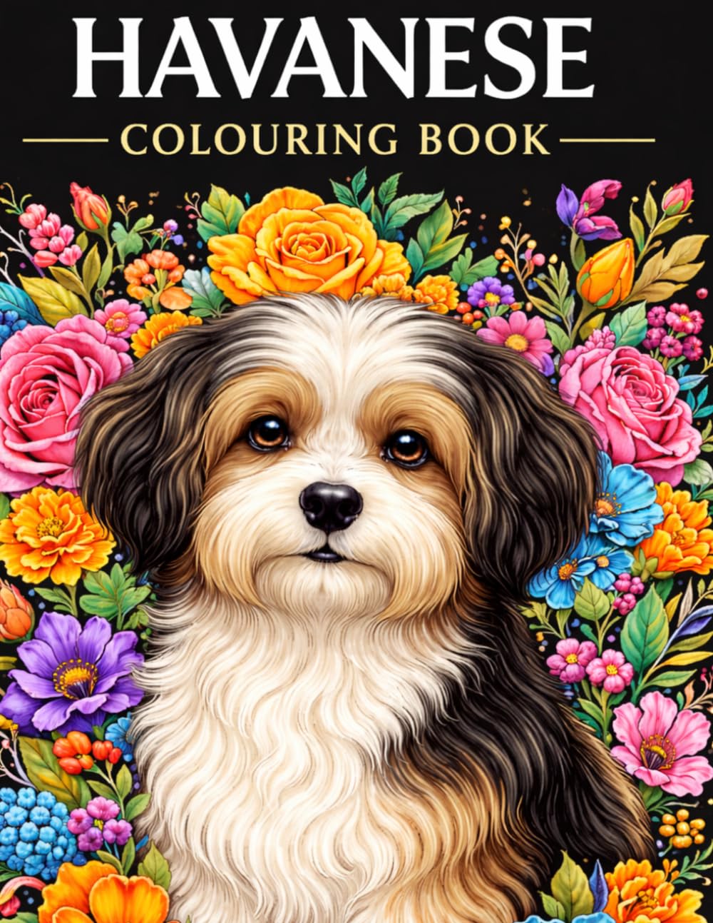 Havanese Dog Colouring Book: 50 Adorable Pages of Cute Havanese Puppies and Dogs to Colour (Dog Breed Colouring Books)