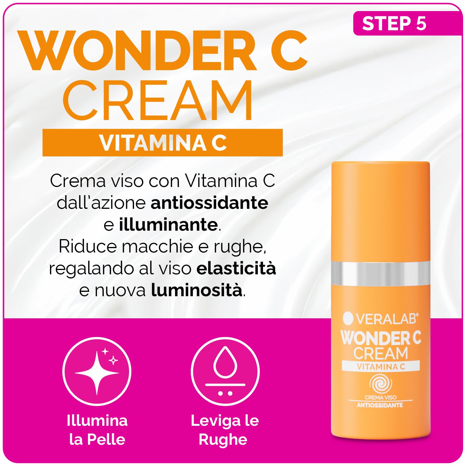 Veralab Easy Beauty Routine per Pelle Normale o Spenta, Travel Kit Skincare Completa con Olio Denso, Spumone, Crema Viso Wonder C Cream, Maschera Viso Happy Skin, Panno in Microfibra