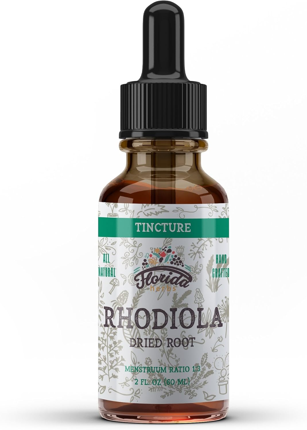 Rhodiola Tincture, Organic Rhodiola Extract (Rhodiola Rosea) Dried Root Health Supplement, Non-GMO in Cold-Pressed Organic Vegetable Glycerin 2 oz, 670 mg : Health & Household