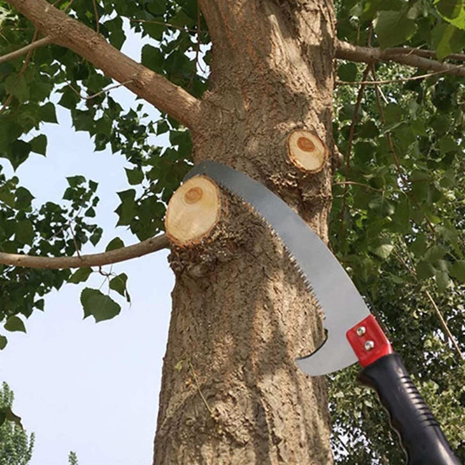 piła do wysokich gałęzi, Przycinarka do drzew z regulowanym drążkiem, piła przycinania na drążku, ręczna, rozsuwana, długa(5.4m/18ft)