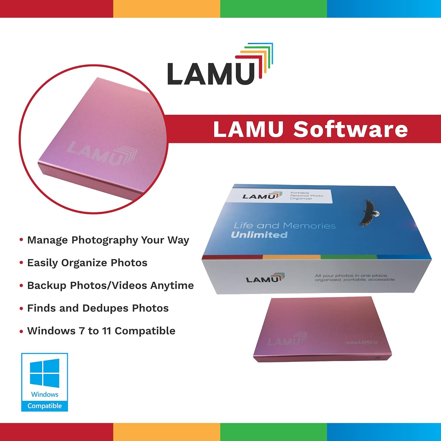 50% оƒƒ Dіѕсоunt LAMU Photo Organizer 500GB - Digital Picture Manager for Windows - Software Included to Easily Organize Your Photos and Videos - Digital Photo Storage - 500 GB (Rose Gold) Blасk Frіdау - 60% оƒƒ LAMU Photo Organizer 500GB - Digital Picture Manager for Windows - Software Included to Easily Organize Your Photos and Videos - Digital Photo Storage - 500 GB (Rose Gold)
