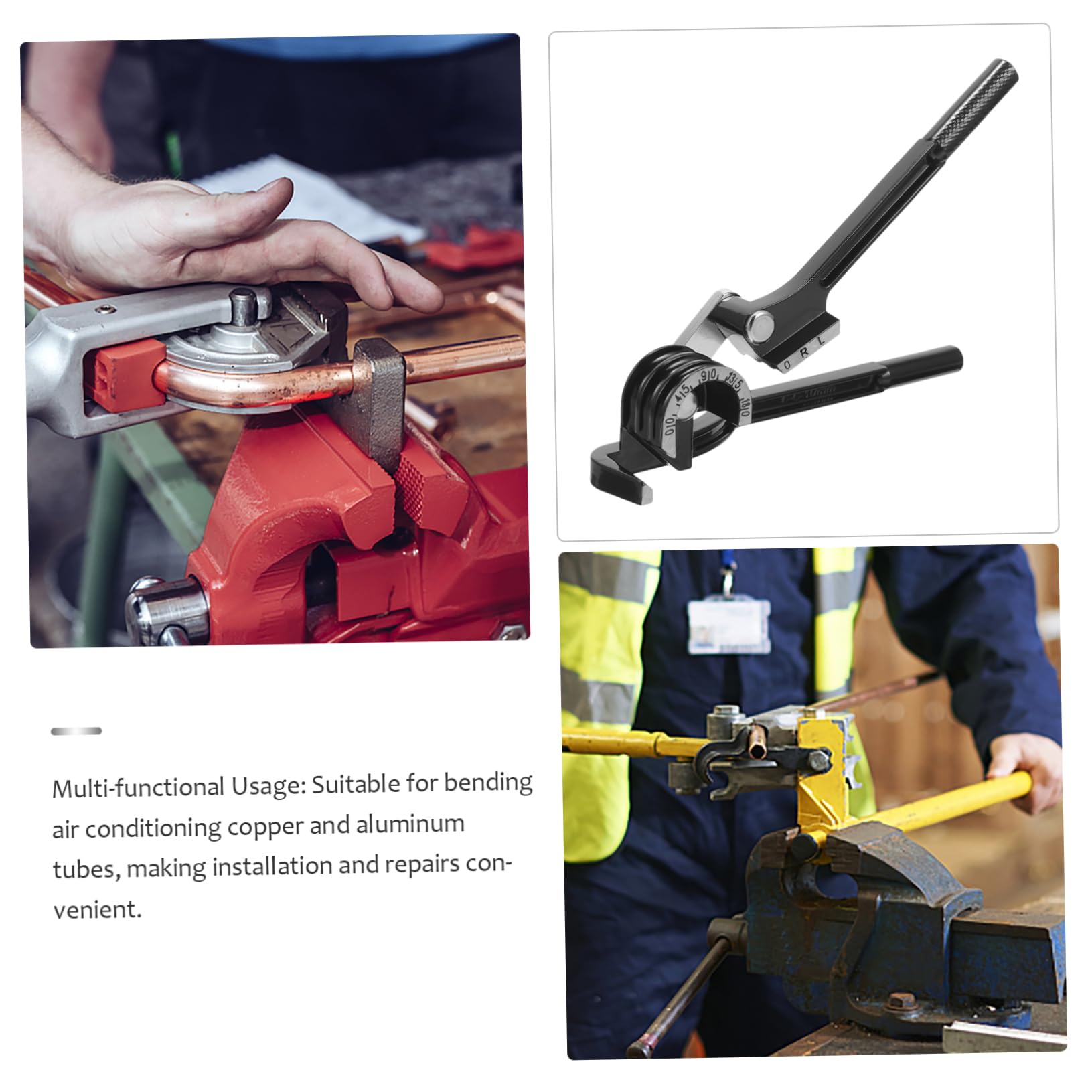 Lurrose Three Groove Bender Tool for Electrical Conduit Bending Carbon Steel Hand Bender Head Mm-mm Tube Bending Machine