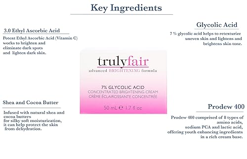 Miniatura 7 de Kit de aclaramiento facial  Suero de vitamina C 1 oz y 7% de ácido glicólico crema concentrada 1.7 oz  Kit de cuidado de la piel