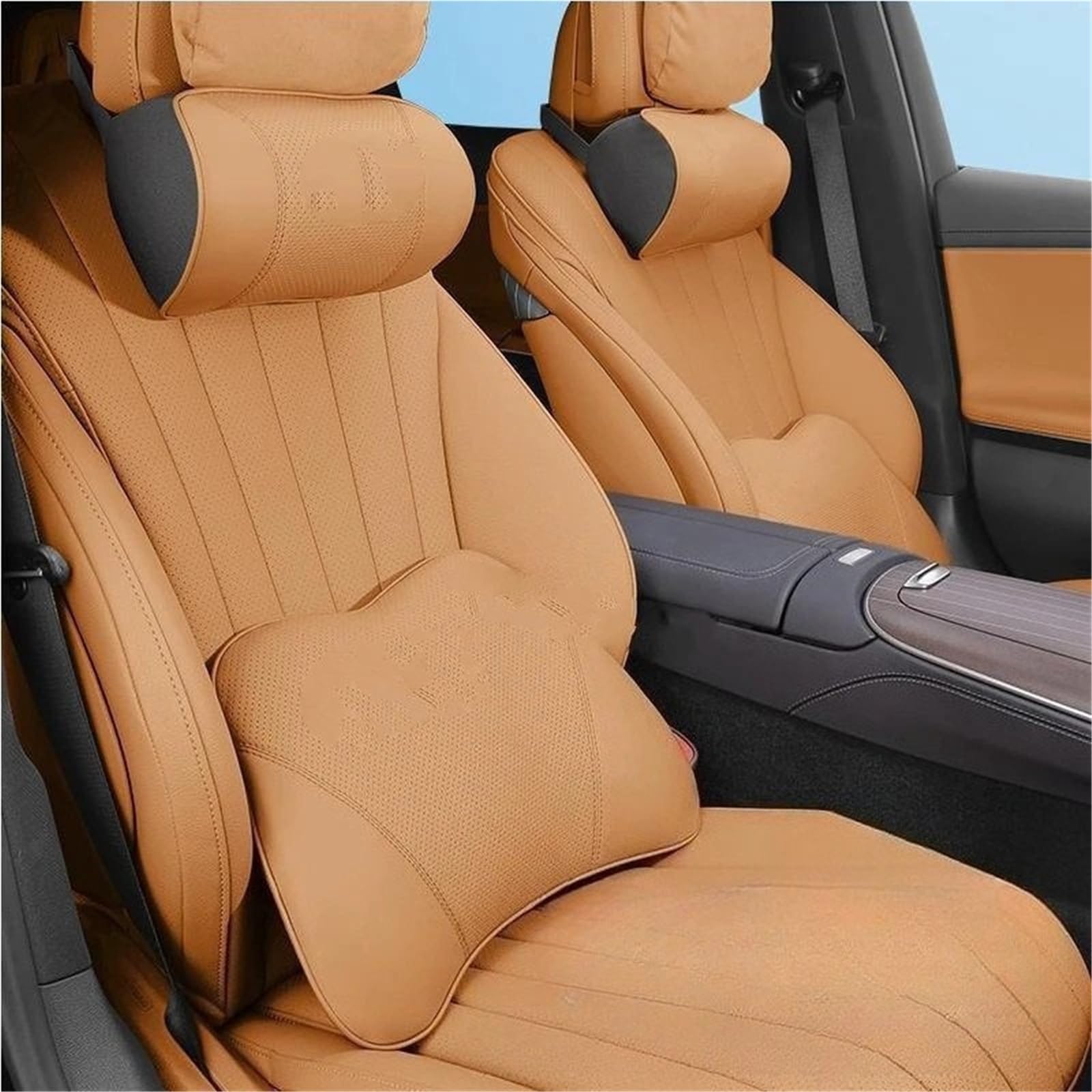 Poggiatesta per seggiolino auto Adatto per Galaxy Geely M9 L7 L6 EX5 Starship 7 Cuscino per il collo Supporto lombare Sedile di guida per auto Vita(Headrest-Red)