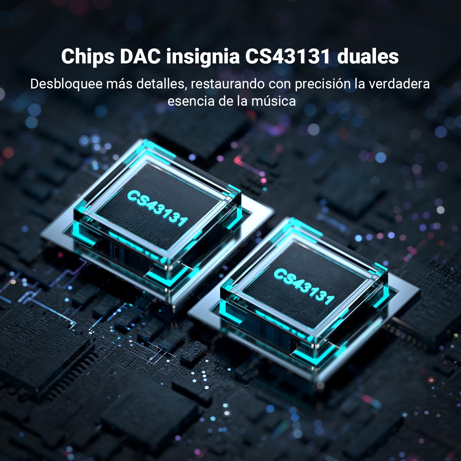 Fosi Audio DS2 USB C a AUX Amplificador de auriculares DAC Dongle 3.5mm Jack Adaptador de audio amplificador portátil con doble salida DSD256 4.4mm balanceada de alta resolución CS43131 Chip