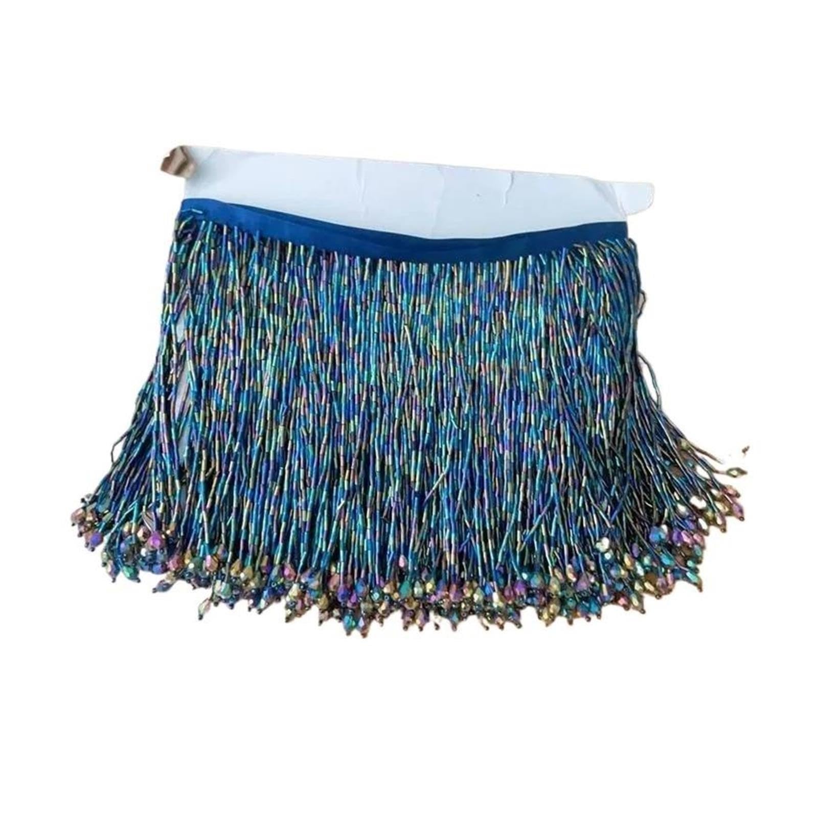 Nappe in pizzo fatte a mano con perline di cristallo alte 16 cm