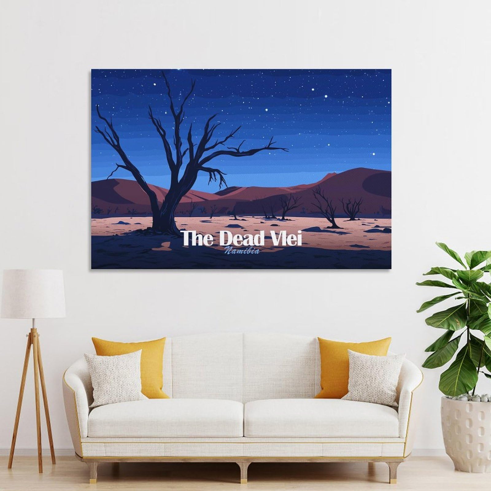 Junmoney Unframe-Style-21-1 The Dead Vlei, Namibia At Night Home Decor Wall Art 20X30inch(50X75cm), For Lounge, Study, Hallway Or Flat Walls, Stylish Home Artwork For Focal Walls