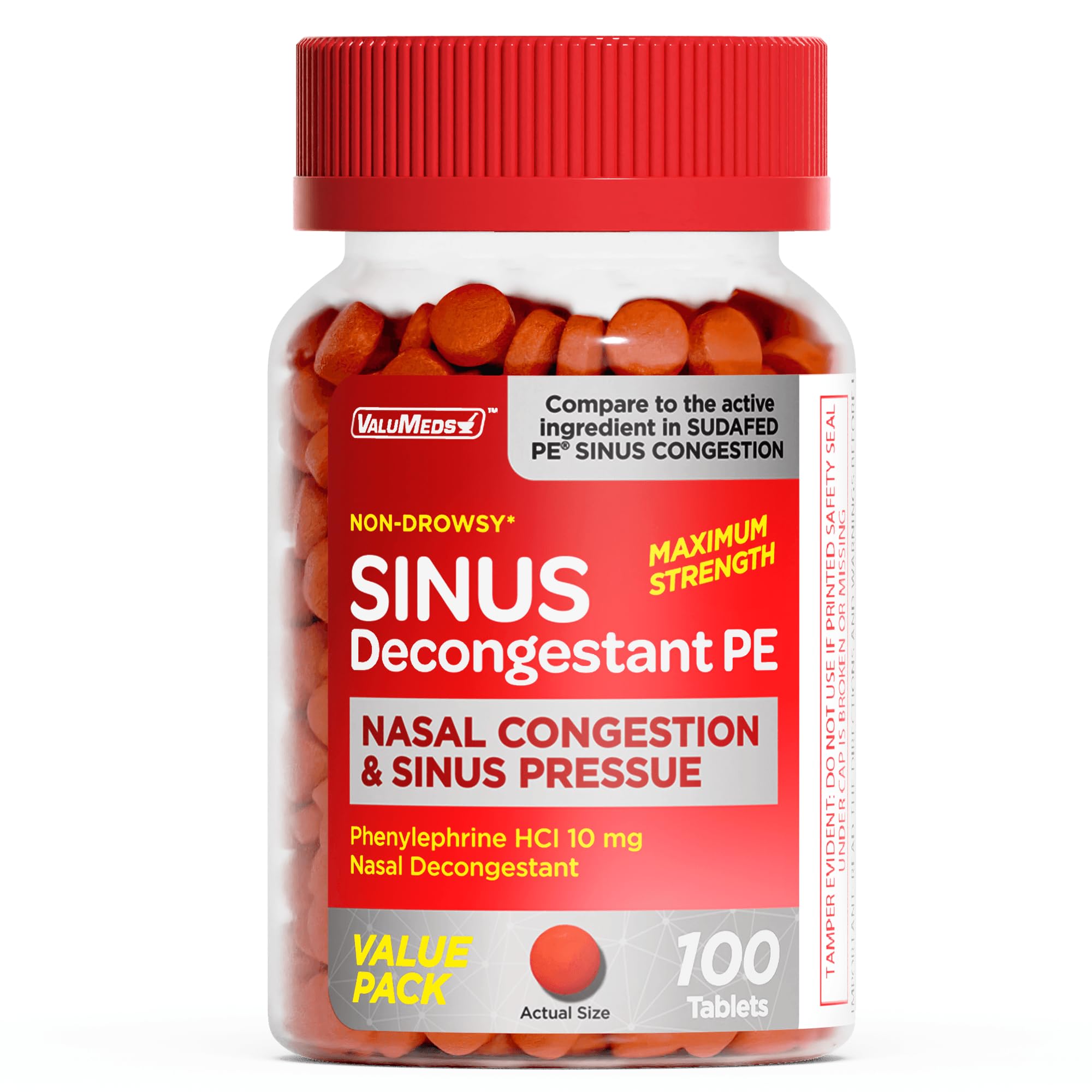 ValuMeds Nasal Decongestant PE Non-Drowsy for Adults | 300 Tablets — Amazon image 8