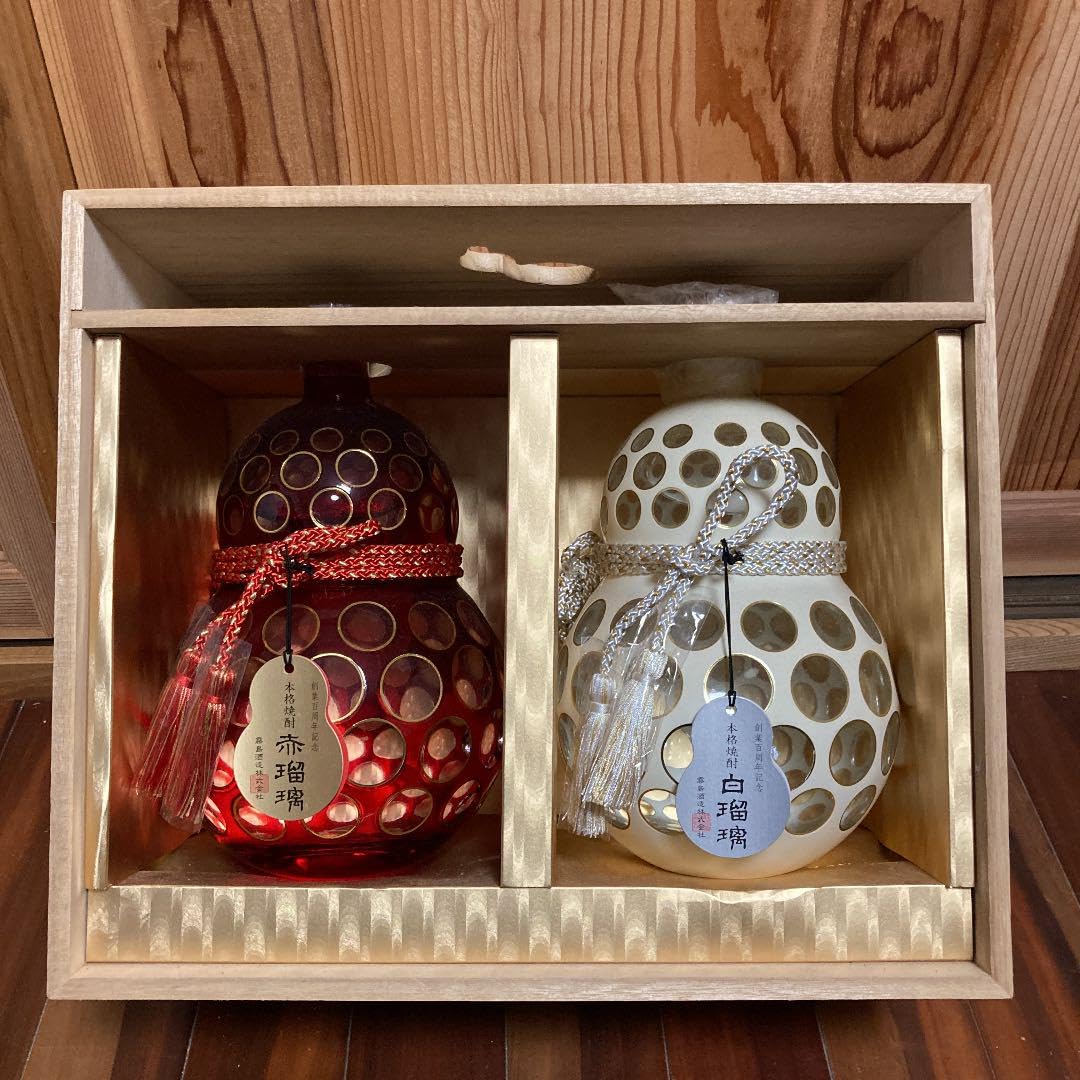 Amazon.co.jp: 百瑠璃 霧島酒造創業百周年記念 本格焼酎 1800ml2本  