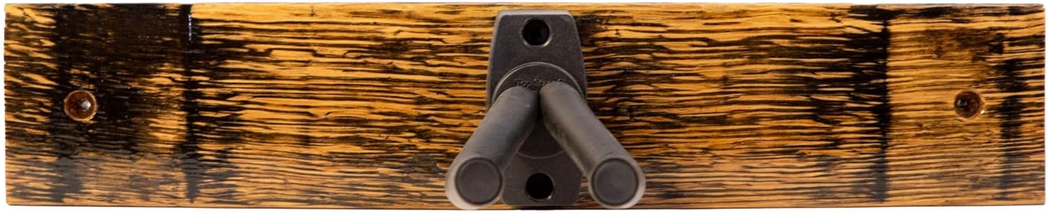 Coyle Woodworks Whiskey Barrel Stave 1-Guitar Wall Mount |Instrument Mount for Guitar, Ukulele, Violin, Banjo, Bass, Horizontal Guitar Hanger, Gloss Finish