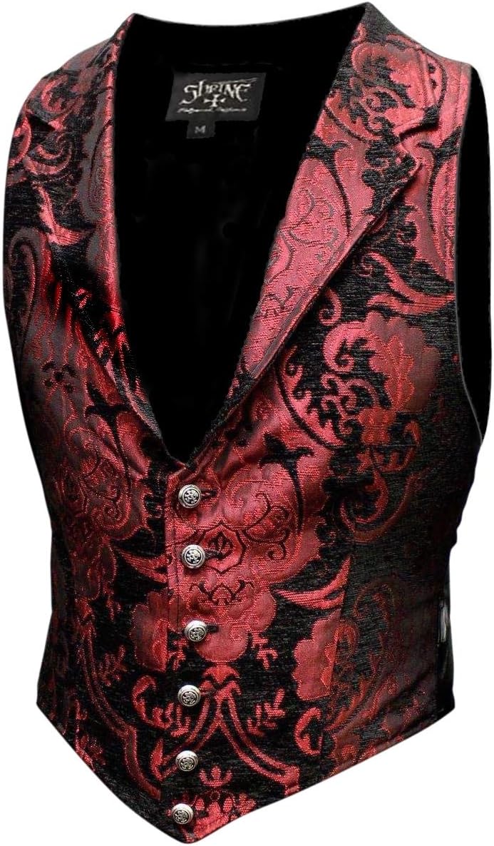 Aristocrat VEST - RED/BLACK TAPESTRY – Shrine of Hollywood