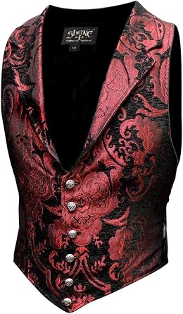 Aristocrat VEST - RED/BLACK TAPESTRY Shrine of Hollywood