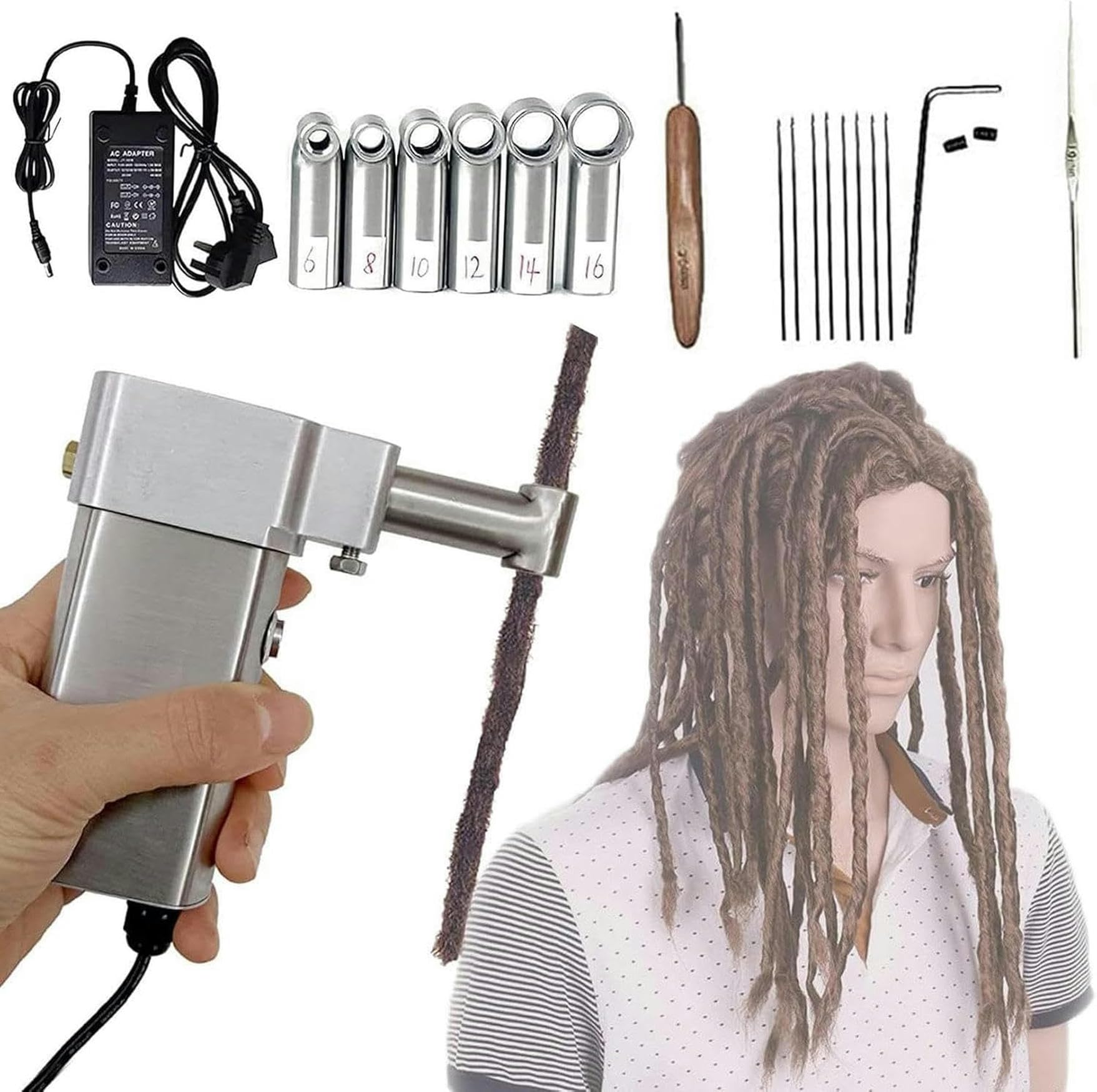 Machine dreadlock pour extensions de cheveux en fibre chimique