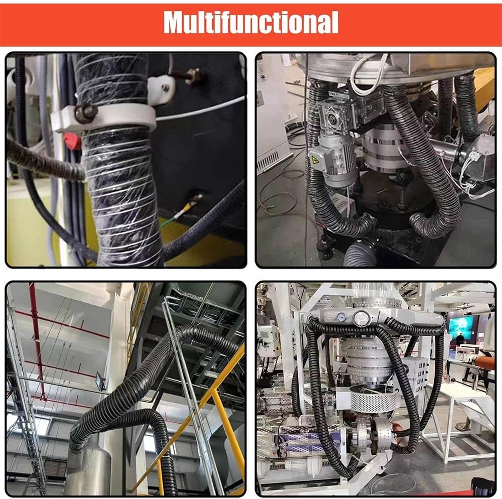 Flexible Silicone Air Intake Duct Hose 8m (26.2ft) 80mm - Automotive Brake Cooling Ducting for Enhanced Performance, Durable Air Flow System, High-Temperature Resistance, Universal Fit