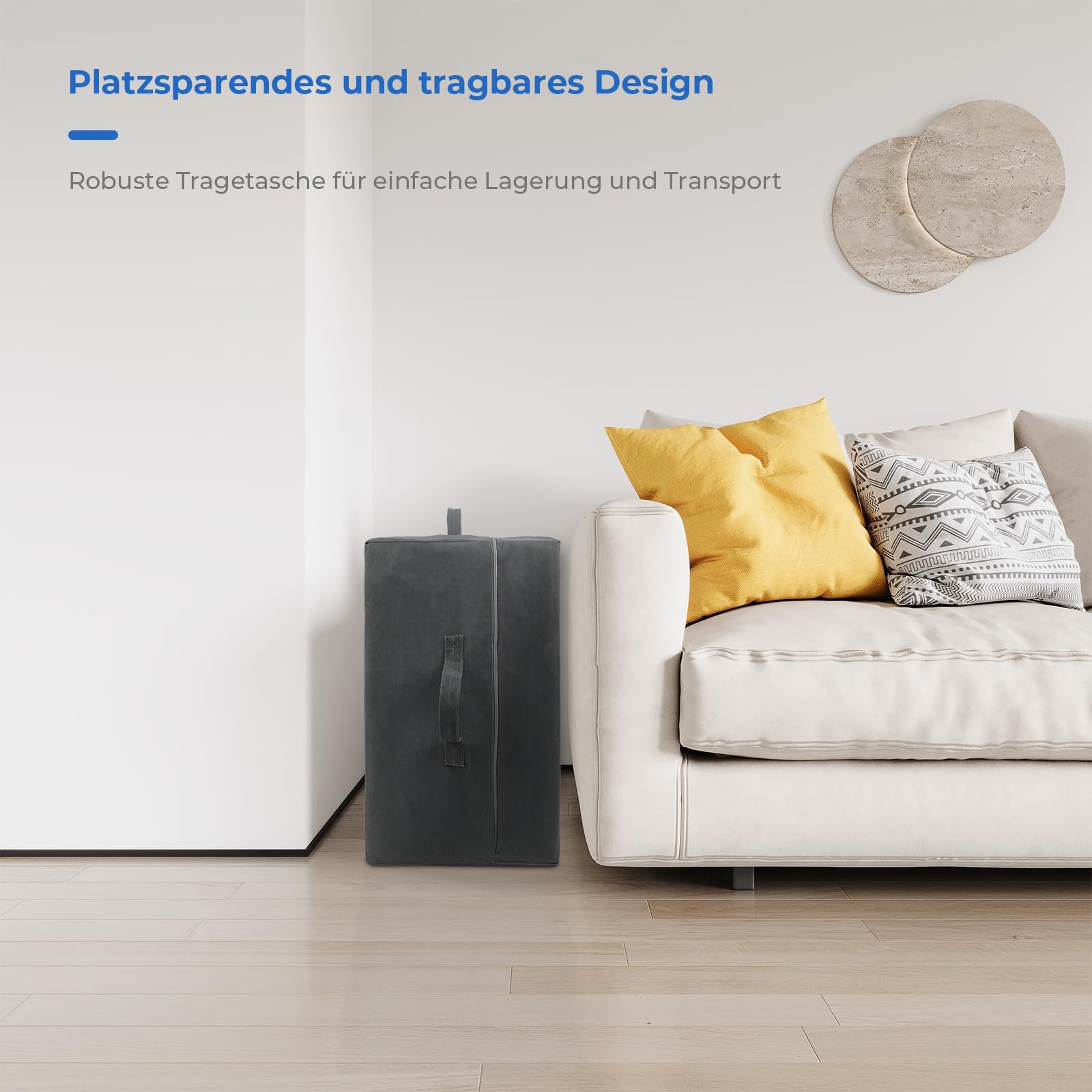 Vesgantti Klappmatratze Gästematratze 60x190x10 cm 3-teilige Gel Schaumstoff Faltbare Matratze für Gästebett Reisebett Platzsparend Öko-Tex Zertifiziert
