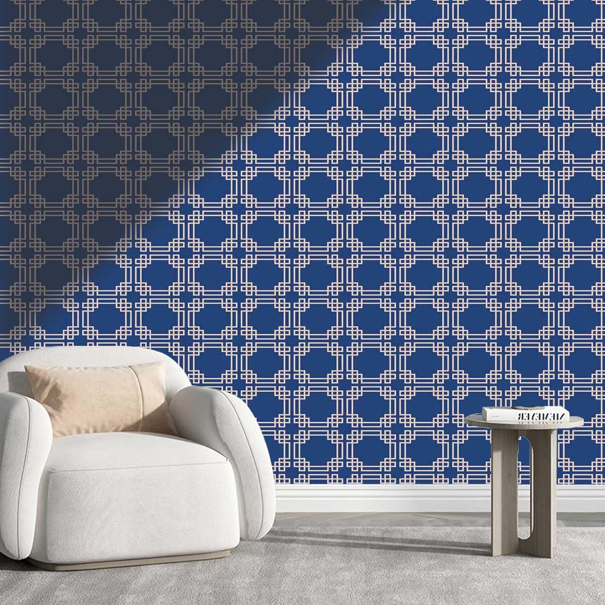 ReWallpaper 44.5cm×7m Papier Peint Adhesif Geometrique Vinyle Adhesif Meuble Noir Et Or Papier Adhésif Pour Meuble Enfant Motif Rouleau Autocollant Decoratif Chambre Adulte Armoire Salon