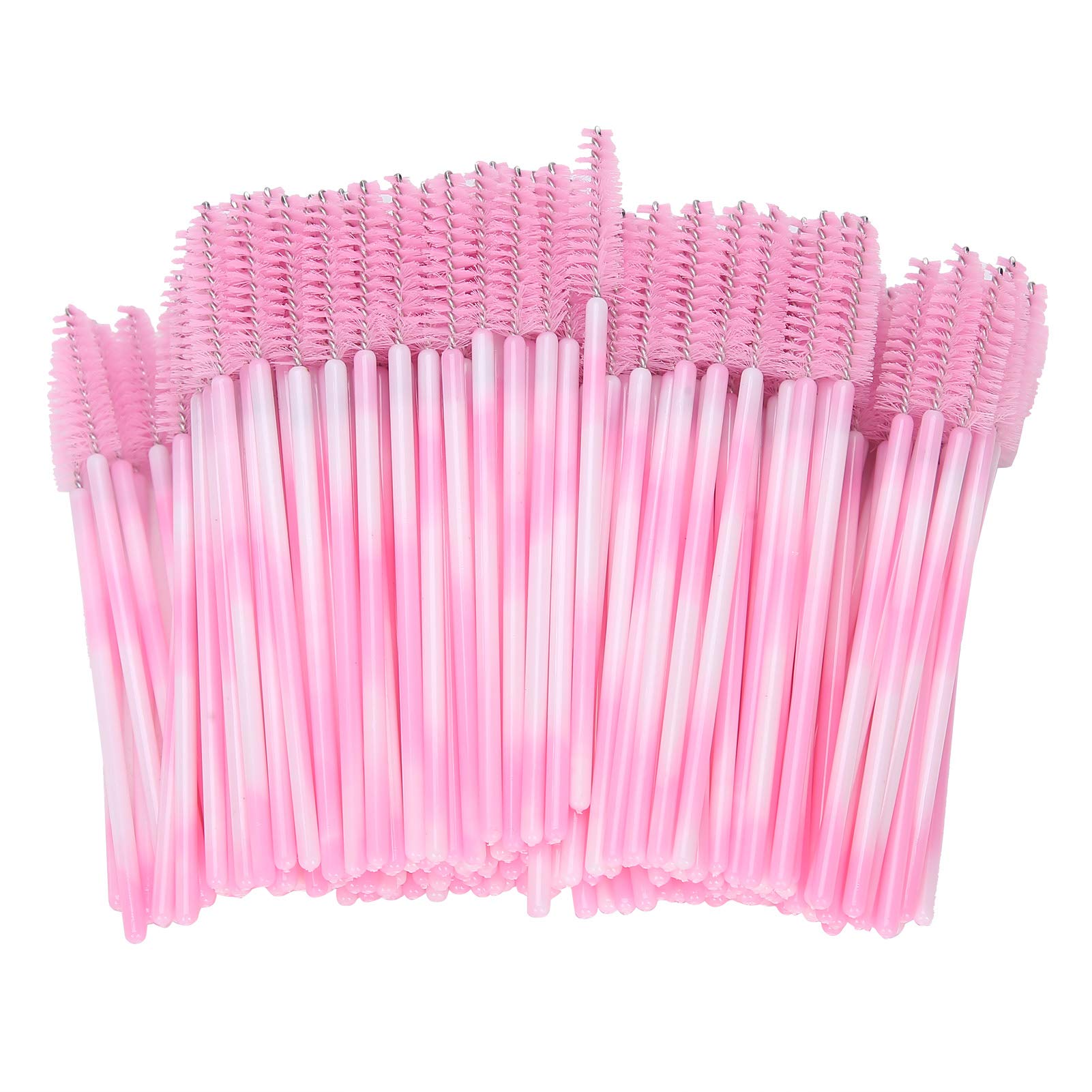 Makeup Eyelash Brush, Portable Eyelash Brush, 200pcs for Women Makeup Tool Accessory Delicate Makeup Female (Pink)