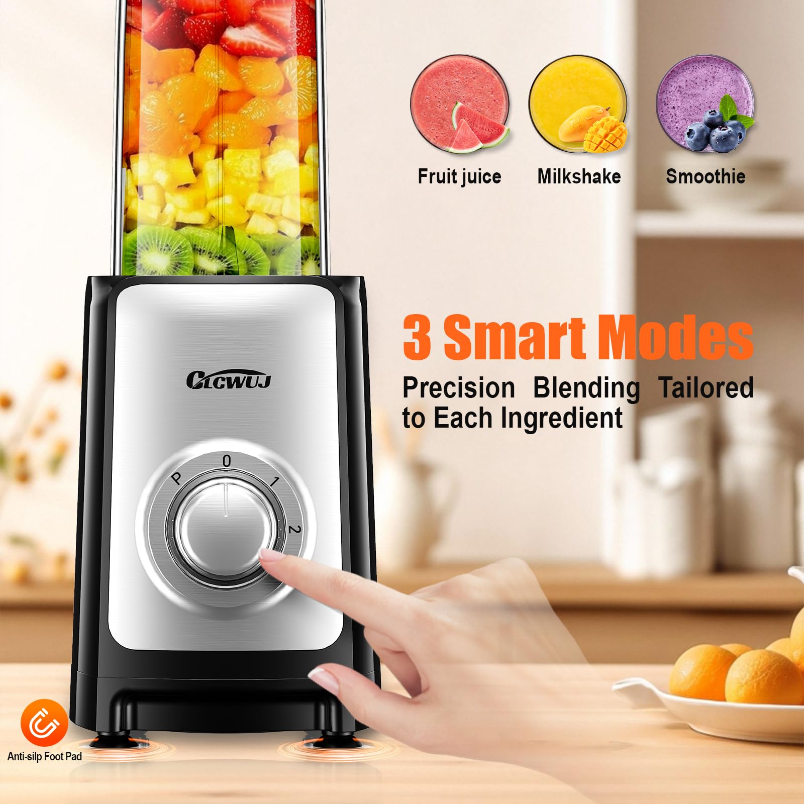Mikser do smoothie, osobisty mikser kuchenny 1000 W z przenośnym kubkiem do smoothie z pokrywką, kubek do kawy 355 ml z hermetyczną pokrywką