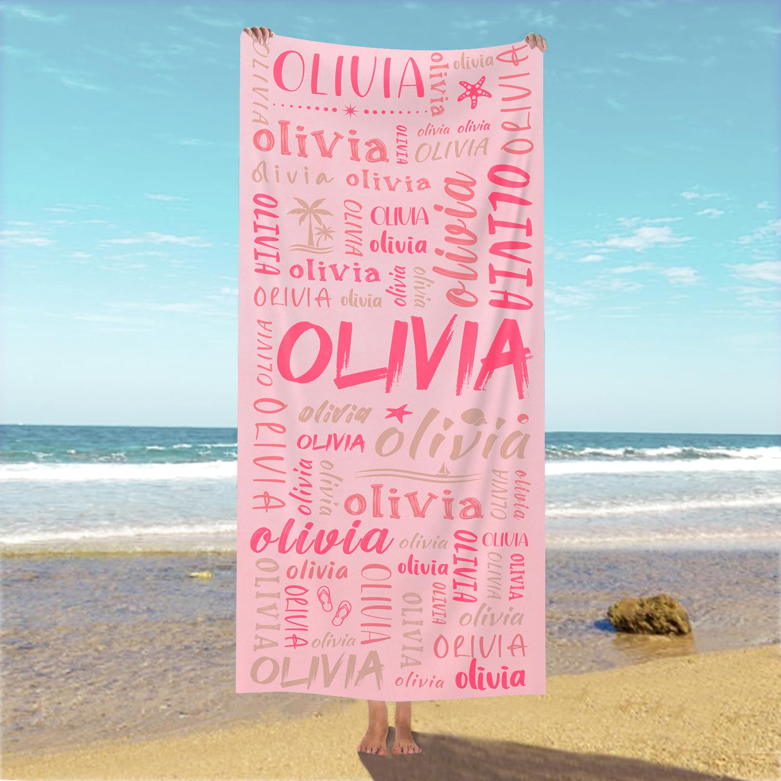 Amazon.com: Greatabox Personalized Beach Towels for Kids Adults