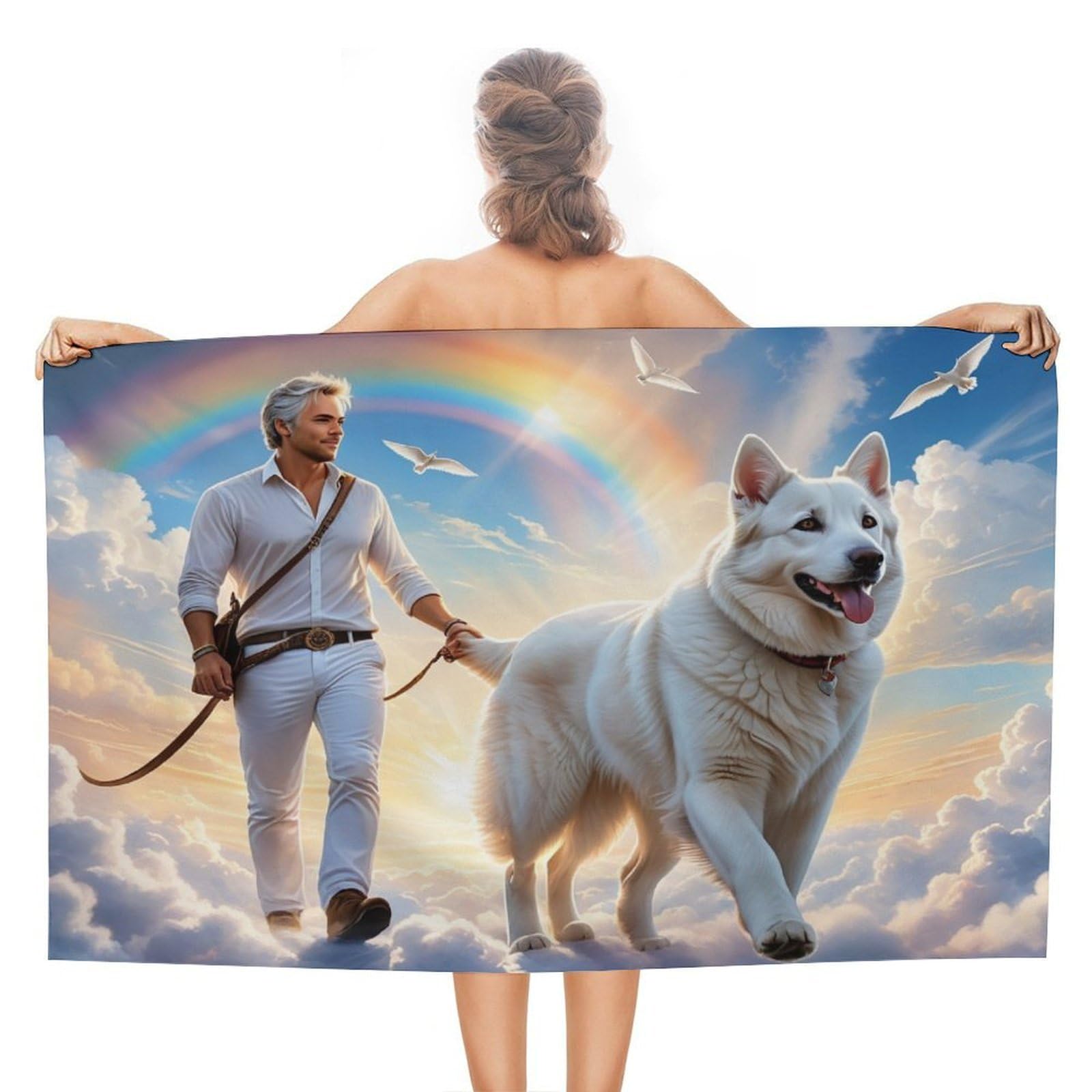 Serviette de plage séchage rapide Sky Walk microfibre compacte 130x80cm