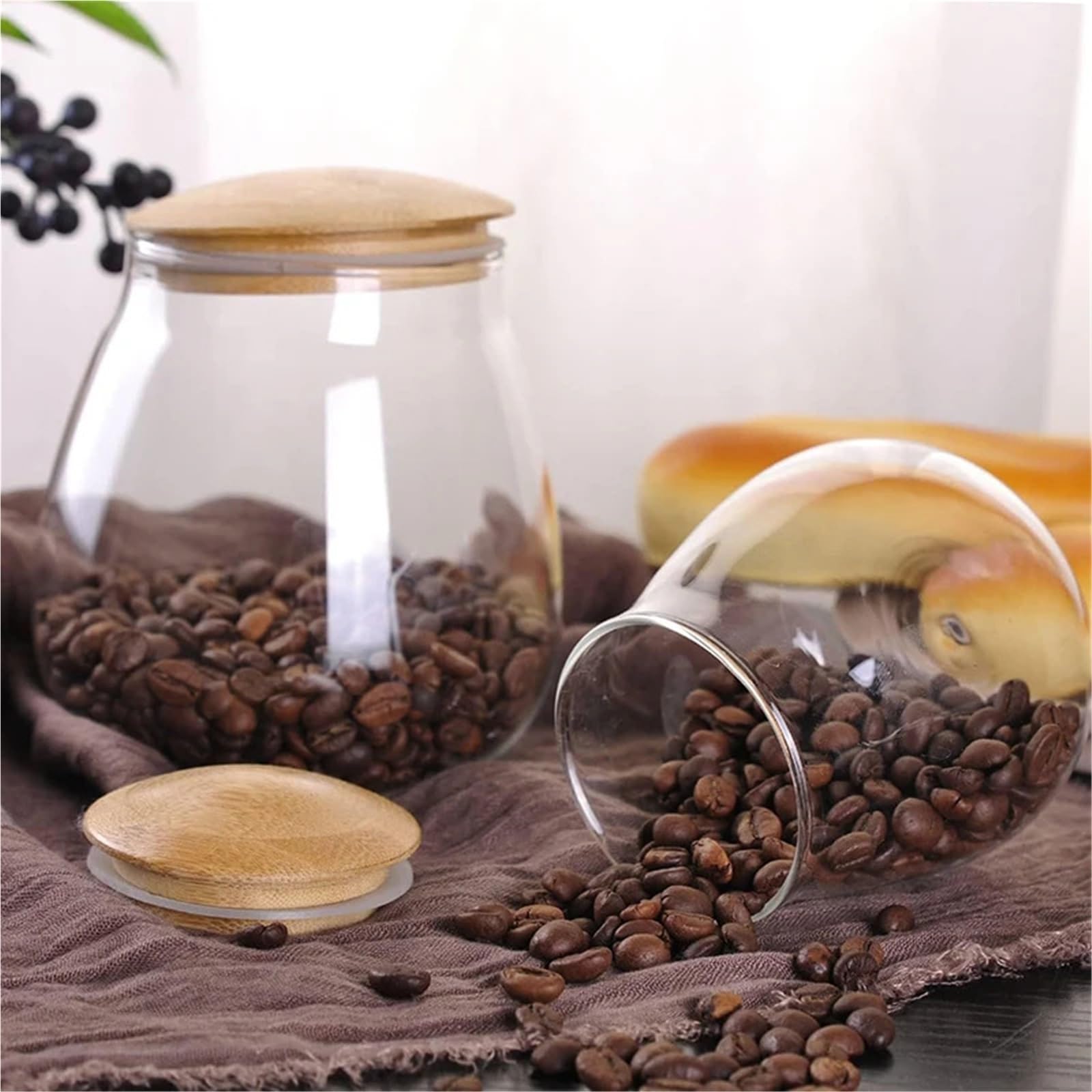 Tarro de caramelo transparente 400/800 ML, soporte recipiente almacenamiento vidrio con tapa hermética, decorativo for café, galletas y dulces Para Caramelos(800ml)