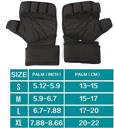 Miniatura 6 de Open Gym Gloves for Women and Men Weight Lifting Gloves with Wrist Fingerless Workout Gloves Sports Gloves