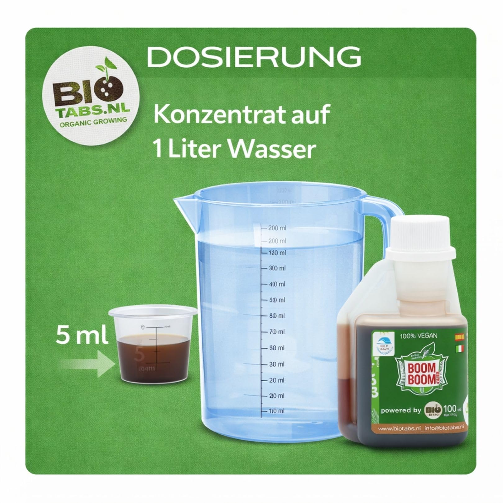 Weedness Biotabs Boom Boom Spray 250 ml - Naturdünger Grow Flüssig Bio Orchideen Bonsai Organische Dünger Set Kit