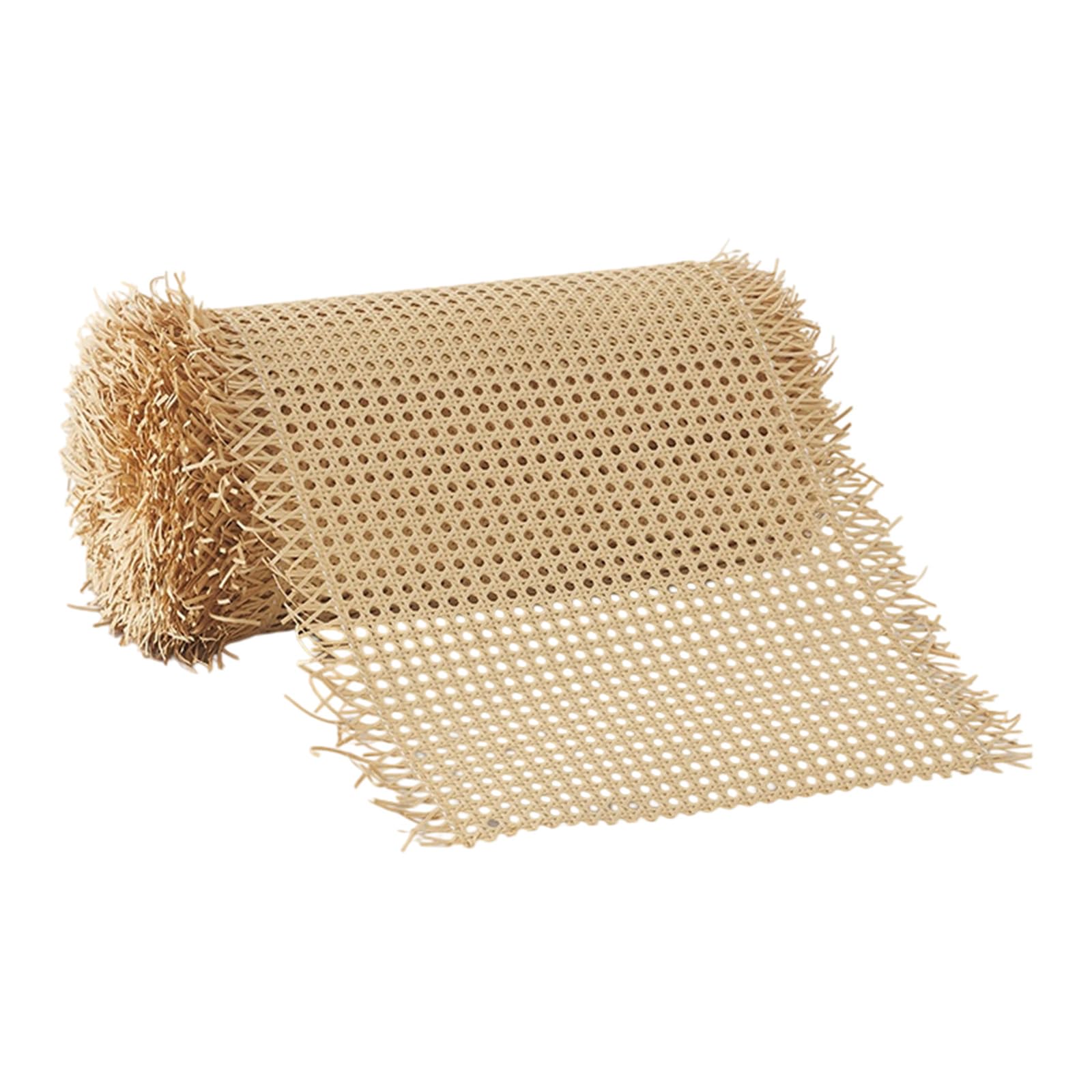 Rattan Cane Mesh Roll for Woven Chair Seat and Back Repair, Webbing Roll for Furniture Panel Renewal Work Chair Caning Woven Panel Repair Cane Mesh Replacement Faux Rattan Webbing Home Renew Furniture