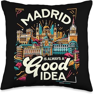 Madrid Spain Travel Vacation Europe I Love Madrid Throw Pillow