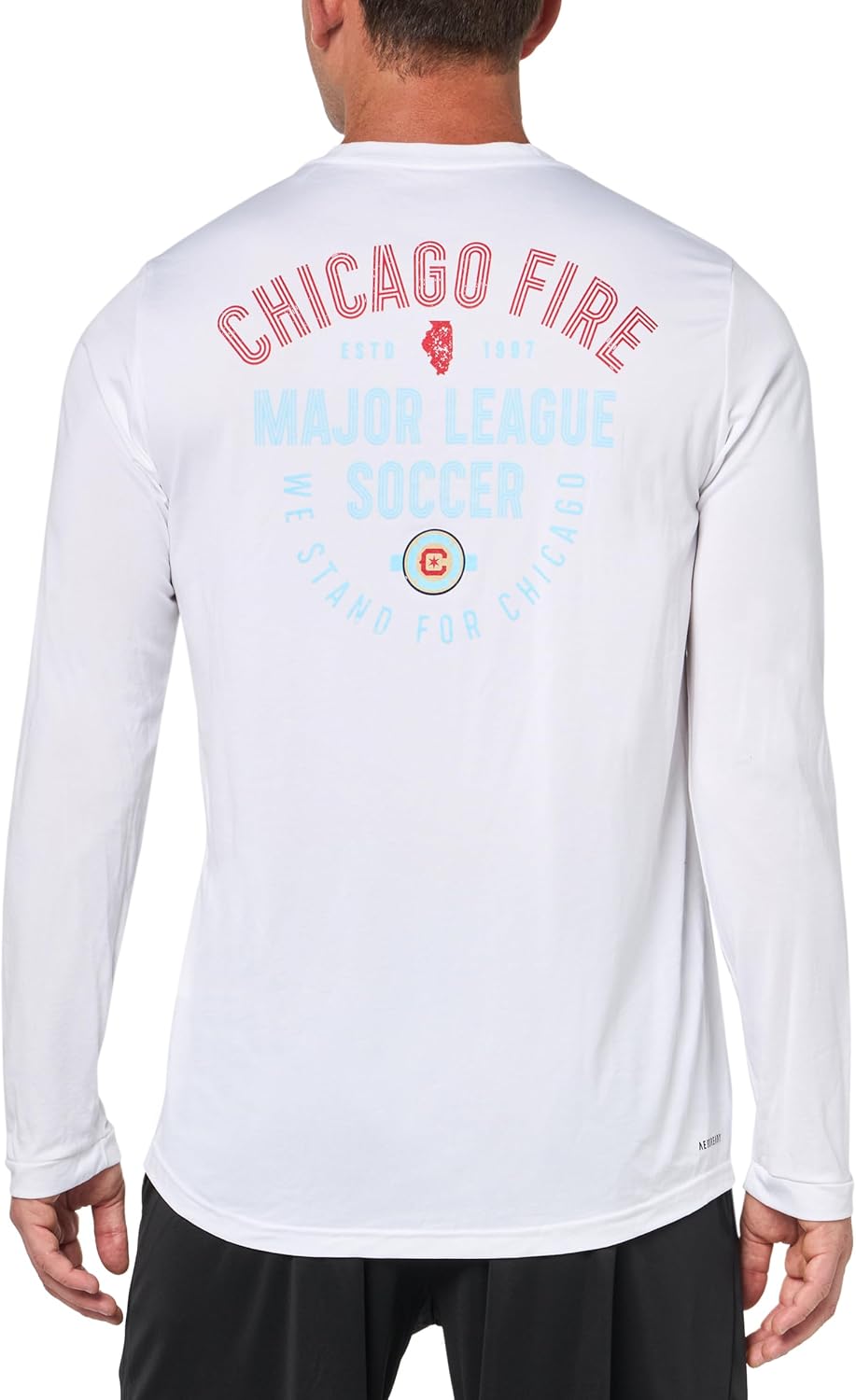 adidas Mens Chicago Fire MLS Long Sleeve T-Shirt - Image 2