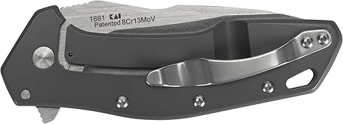 Miniatura 4 de Kershaw Eris, cuchillo de bolsillo con punta filosa y apertura asistida rápida y segura, gris