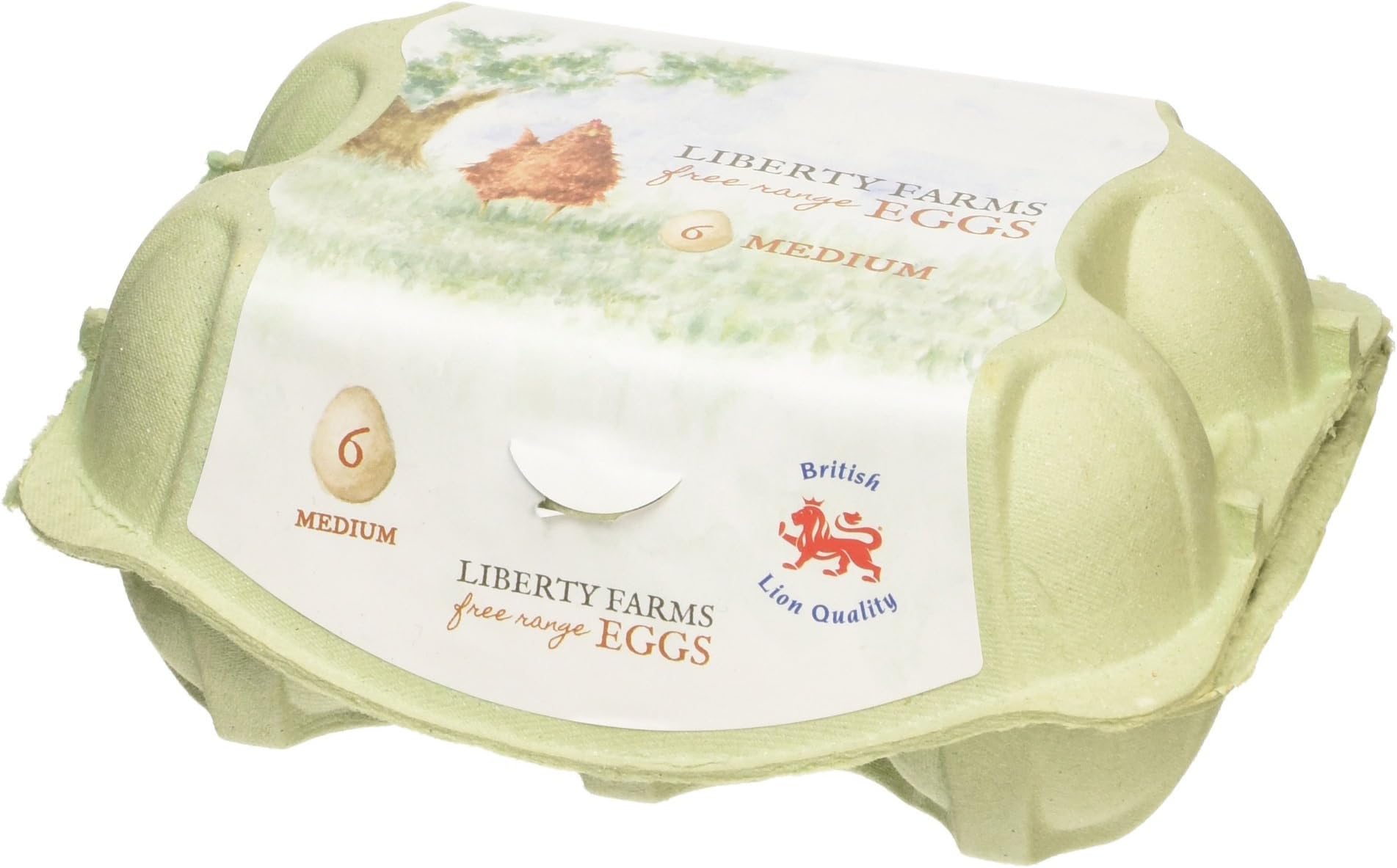 Liberty Farm Medium Free Range Eggs, 6 pack