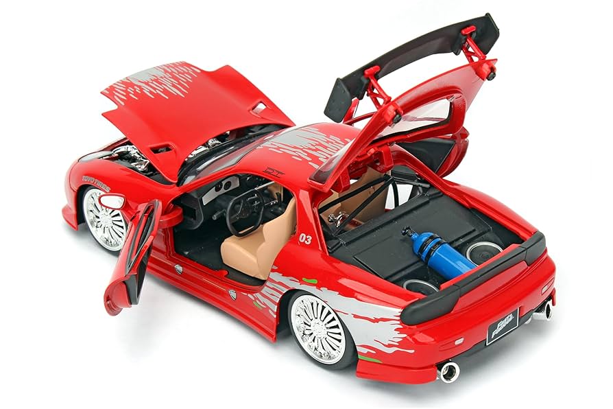 JADA TOYS 1/24 マツダ RX-7 インポートレーサー Amazon.com: Jada Fast & Furious Han's Mazda RX-7 1:24 Die