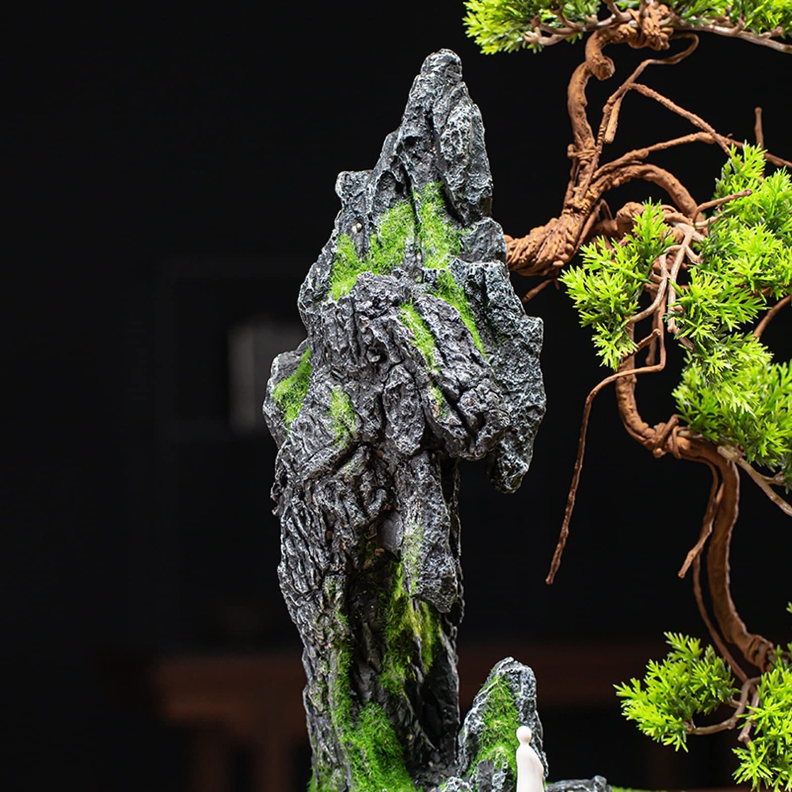 Bonsai Pianta Bonsai Artificiale Albero 16 pozzetto in Vaso Piante Verdi Artificiali in Vaso, Ornamenti Zen Decorazione Soggiorno Domestico Soggiorno Pianta Artificiale Bonsai