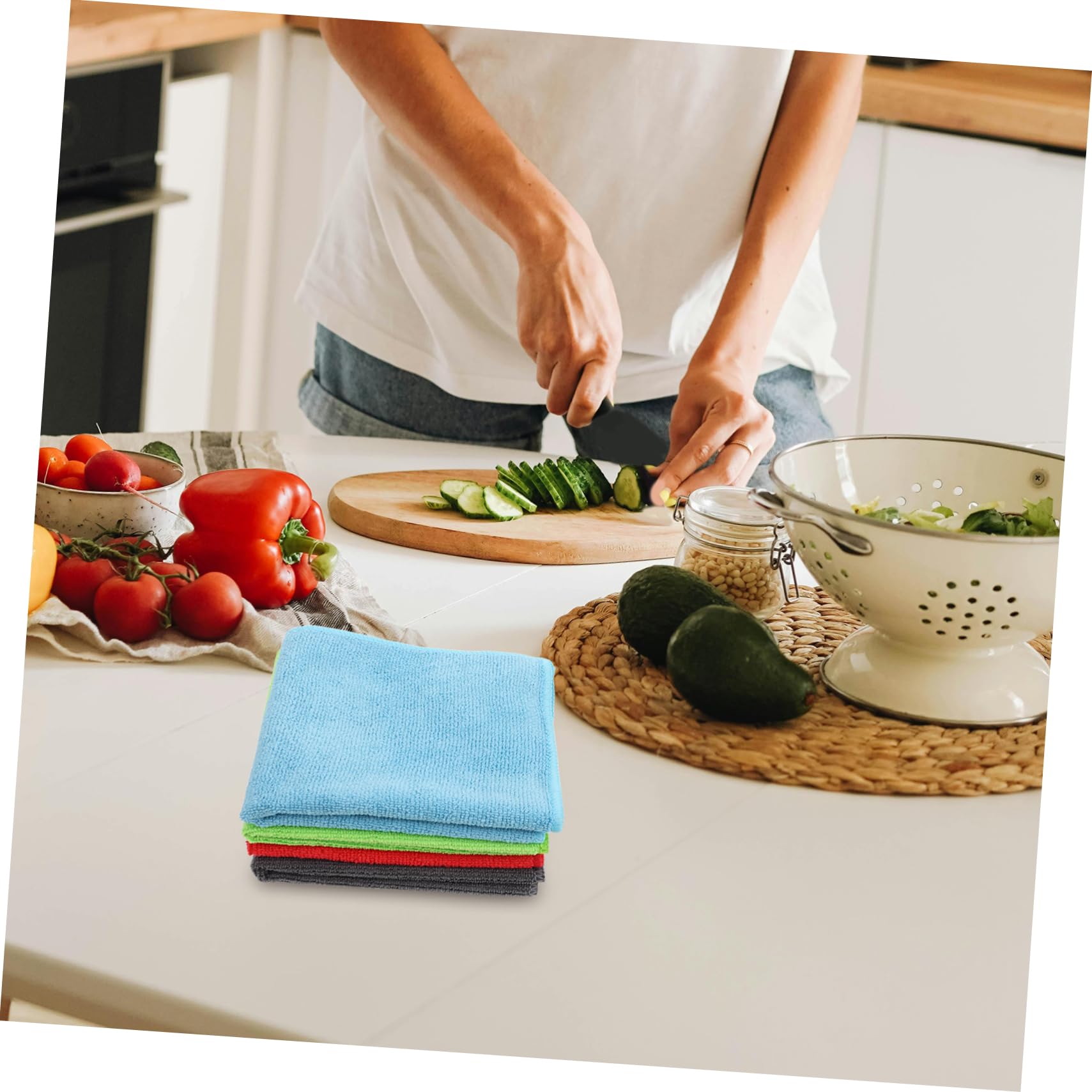 24piezas Paquete De Paños De Microfibra Absorbentes para Limpieza del Hogar y Cocina Multiusos Rápido Secado y Duradero para Secar Platos y Detallar Vehículos