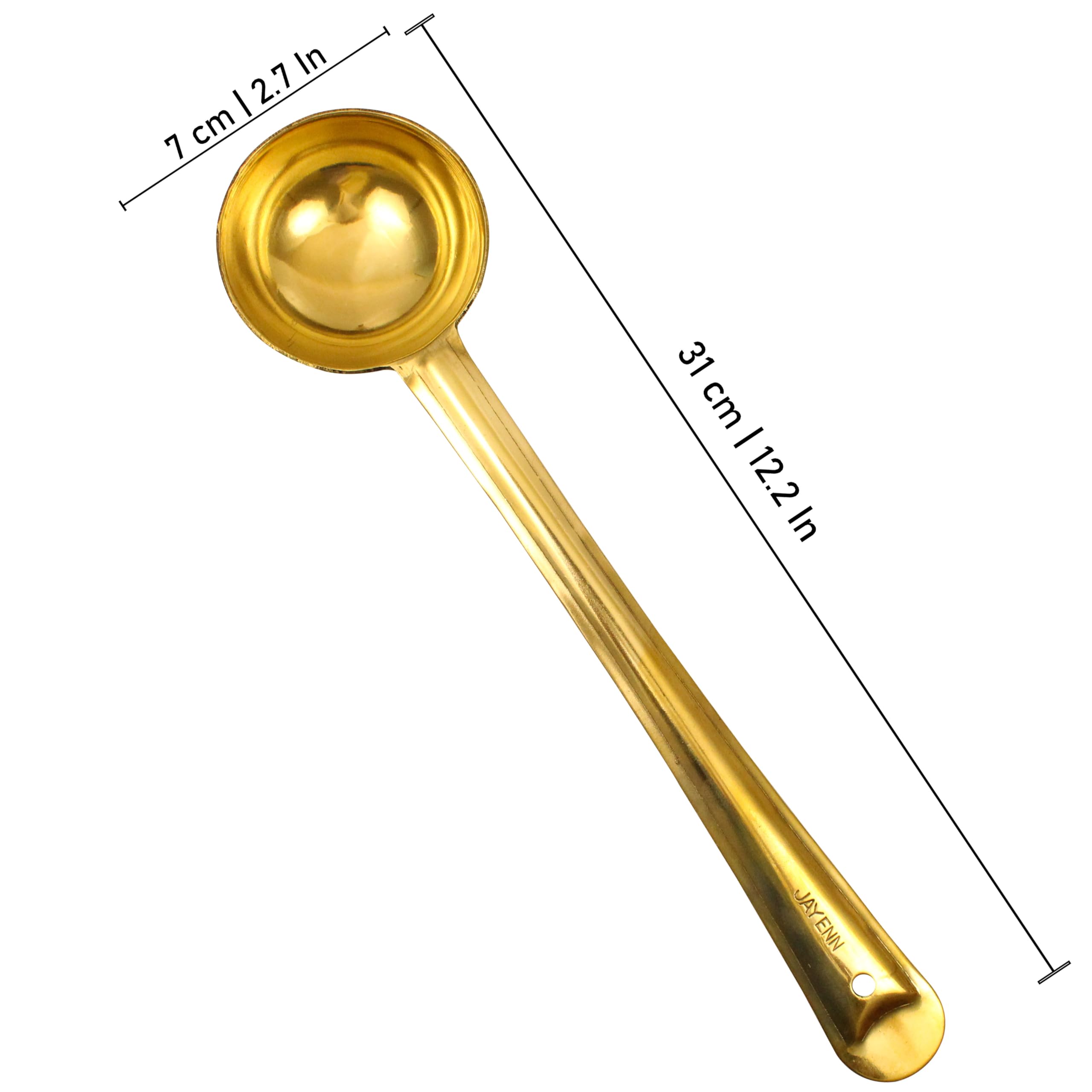 Putrika Brass Utensil Pongal Pot Set | Pongal Paanai | Cookware | Urli | Heavy Weight With Lid and Ladle | Sankranthi Festival | Inner TIN Coating (Large-Kuli Karandi) 1