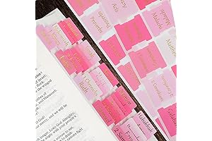 Pink Bible Tabs for Women, 96 Pieces Bible Indexing Tabs for Easy Bible Study