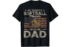 My Favorite Softball Player Calls Me Dad, Father's Day Daddy T-Shirt