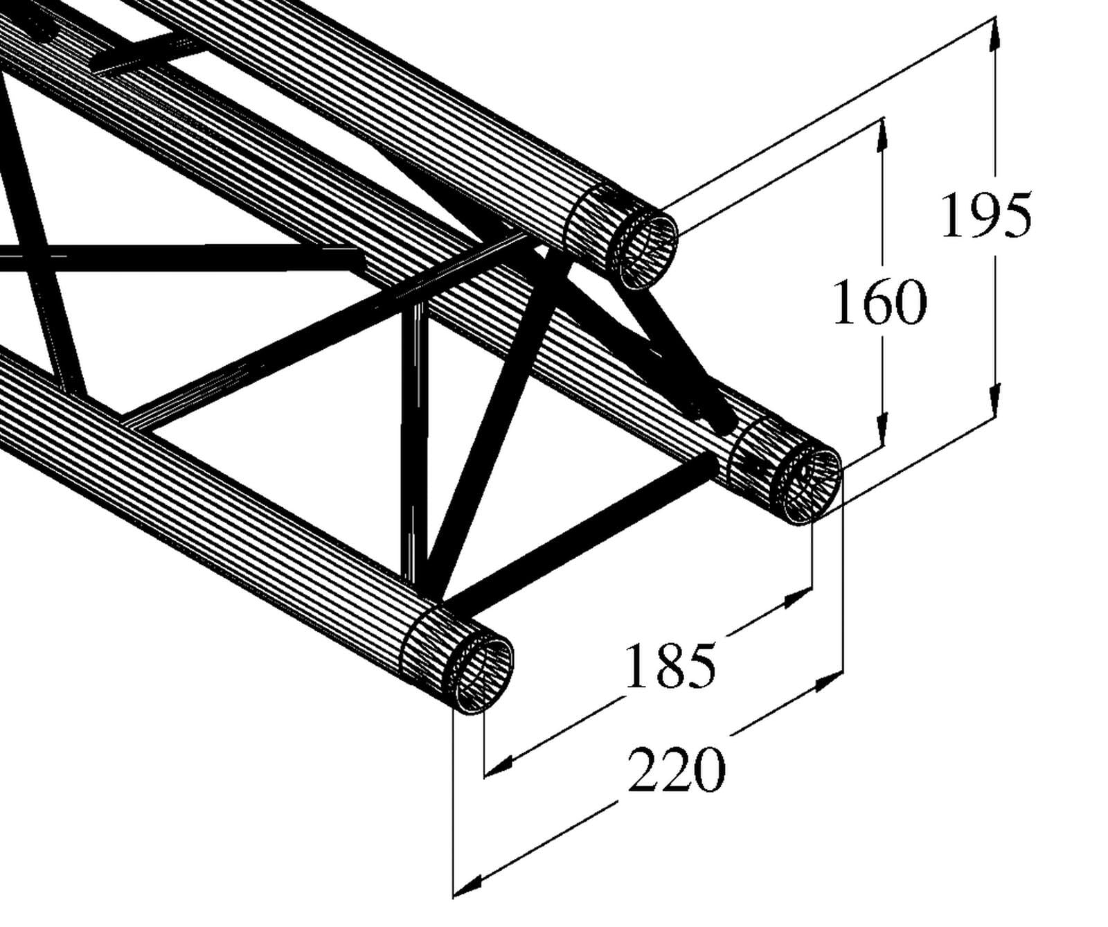 Alutruss 60301612 DQ3-1000 Decolock Traverse (3-Punkt)
