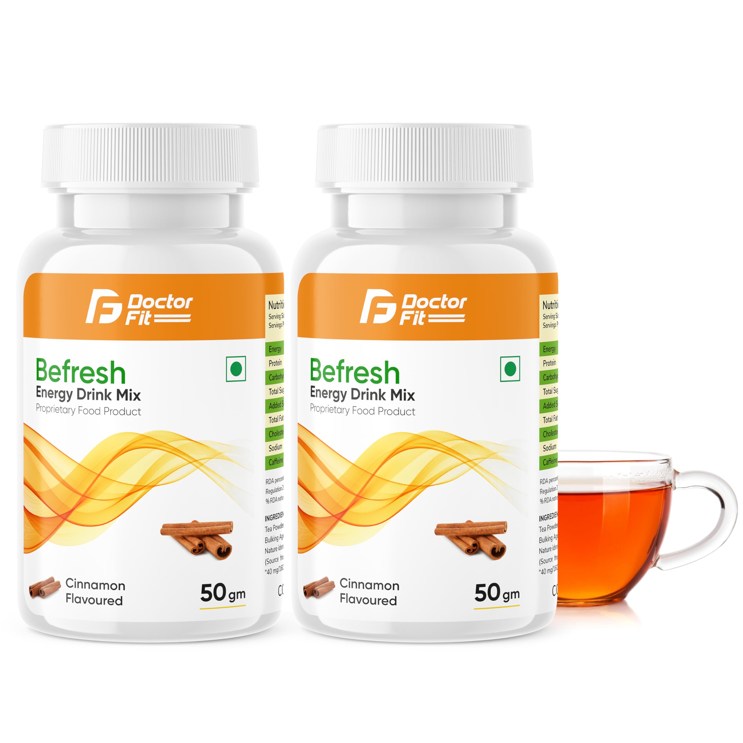 DOCTORFIT Befresh Energy Drink Mix, Herbal Green Tea Extract 50g (Pack of 2), Lemon Flavoured) — Amazon image 10