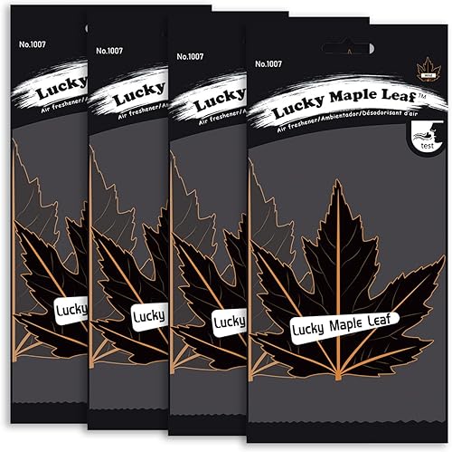 Lucky Maple Leaf Ambientador de aire para automóvil, ambientador de larga duración para automóvil y hogar, eliminador de olores de hasta 30 días,