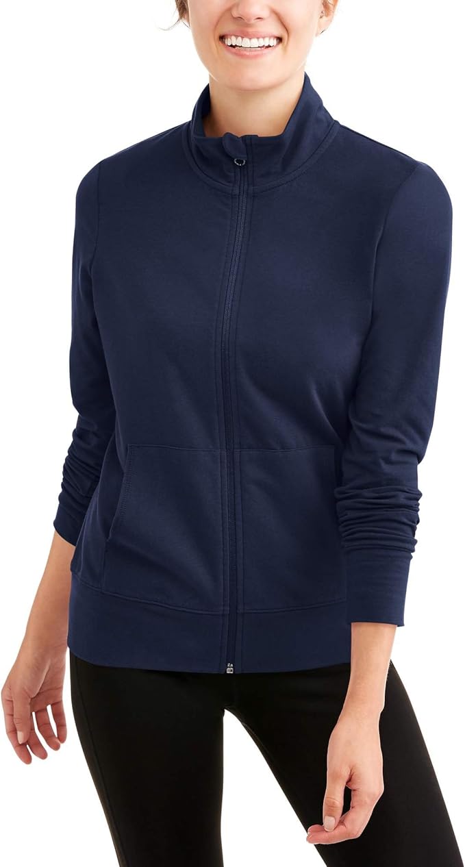 Athletic Works Women's Full Zip Mock Neck Active Performance Jacket