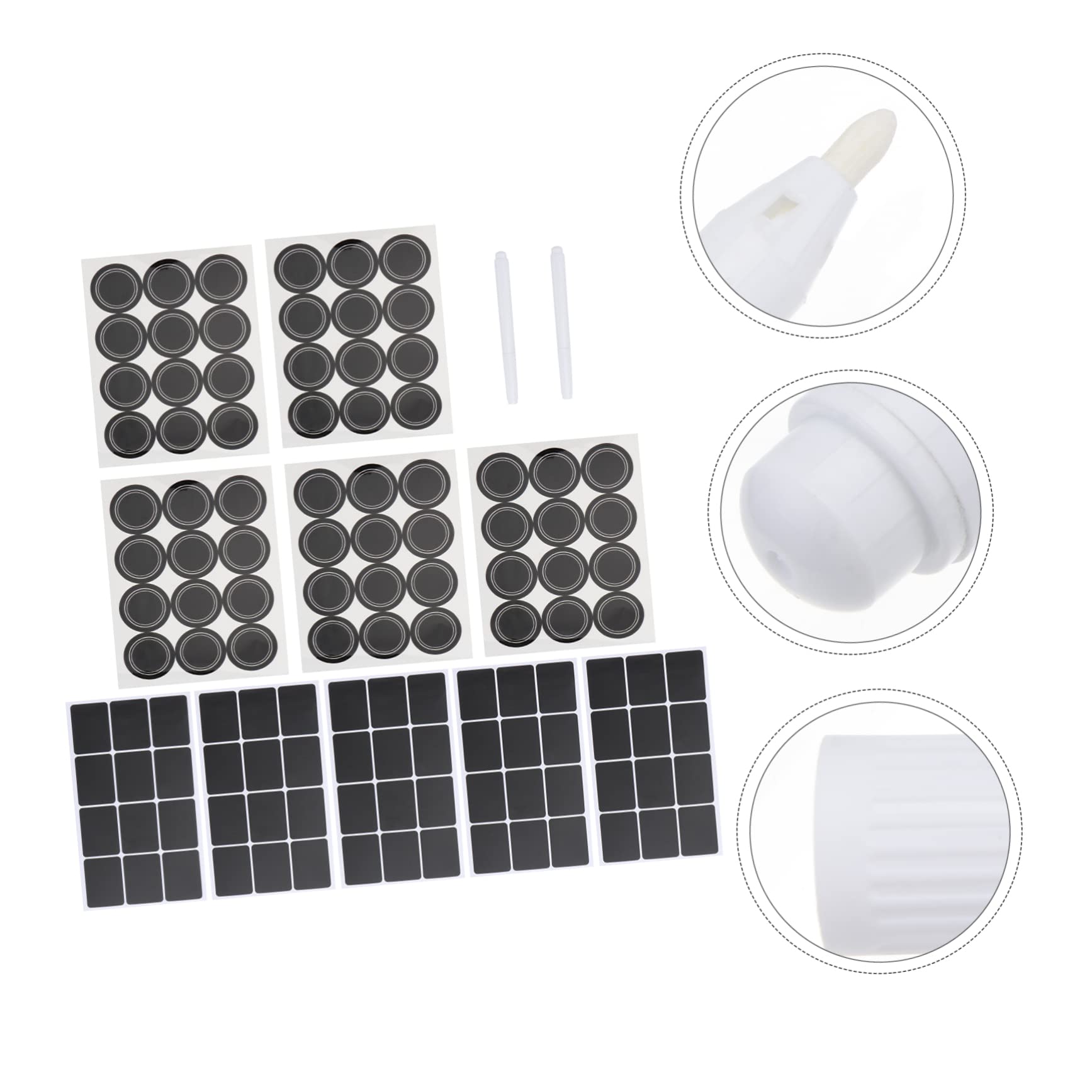 Lurrose 3sets Etichette Adesive Riutilizzabili Per Bottiglie e Contenitori Etichette Impermeabili e Lavabili Design e Cancellabile Per e