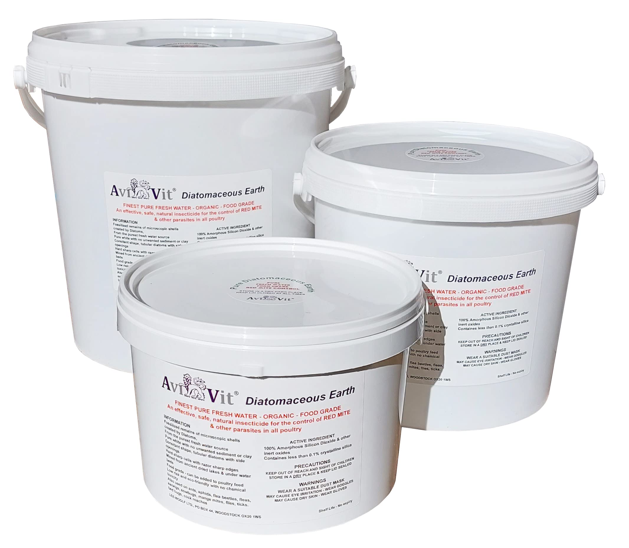 AviVit Finest Pure Fresh Water Diatomaceous Earth Parasite Control- Food Grade 10 Litre Bucket