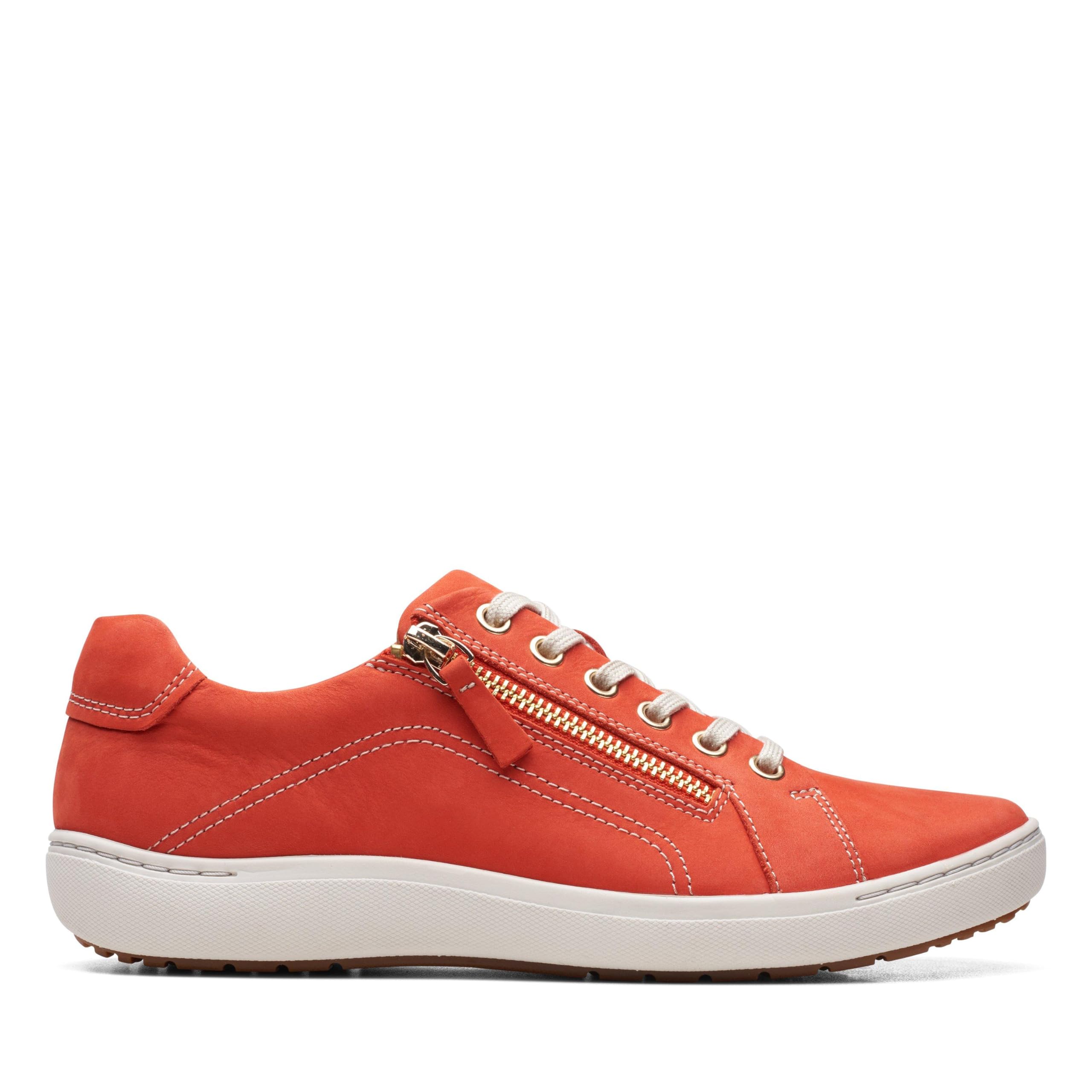 Clarks Women's Nalle Lace Sneaker, Grenadine Nubuck, 4 UK