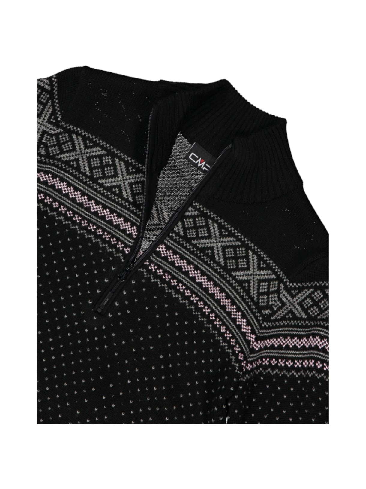 CMP Jersey de punto para mujer con media cremallera y lana
