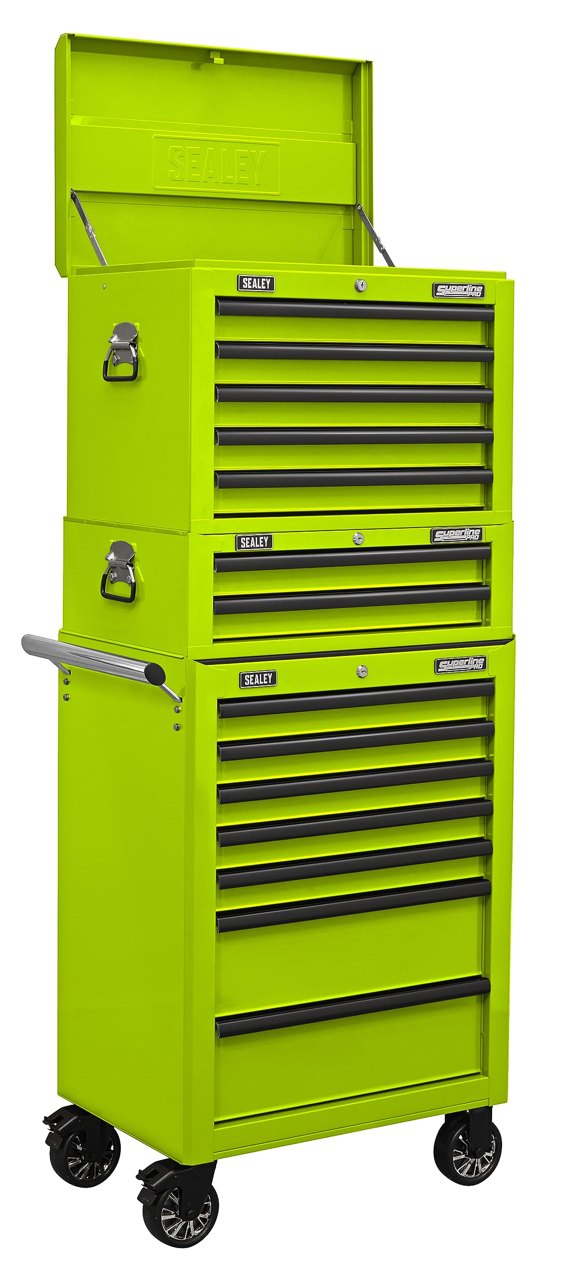 Topchest, Mid-Box Tool Chest & Rollcab Combination 14 Drawer with Ball-Bearing S